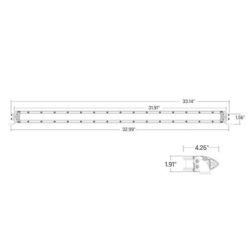 SR-Series 30 Inch Dual Function SAE Auxilary High Beam Driving Lights with Amber Backlight RIGID Industries