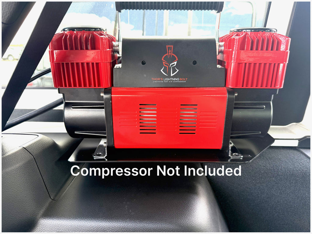 Thor's Lightning Refuge MOLLE Portable Air Compressor Storage Mount for Jeep Wrangler JLU 4-Door Hard Top 2018-2026