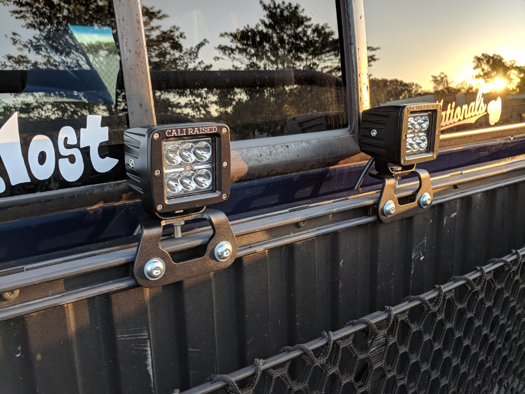 Bed Rail LED Pod Brackets Kit For Toyota Truck