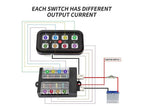 Vehicle Accessory 8 Switch Control System (Blue Backlighting)